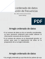 Clase No. 2 Arreglo de Datos y Distribución de Frecuencias