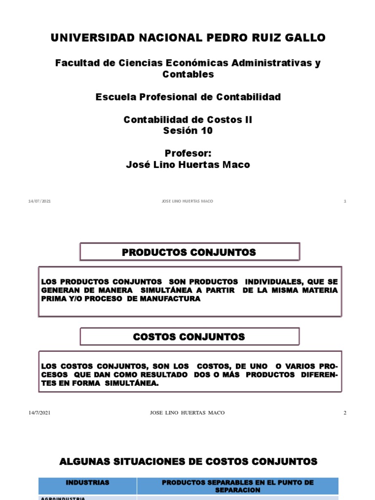 Contabilidad de Costos Conjuntos y Subproductos | PDF | Margen bruto ...