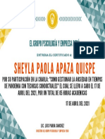El Grupo Psicología Y Empresa Perú: Sheyla Paola Apaza Quispe
