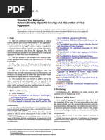 ASTM C128 - 15 Standard Test Method For Relative Density (Specific Gravity) and Absorption of Fine Aggregate