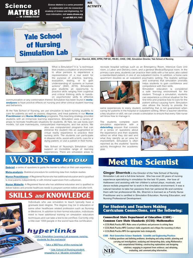 Yale School of Nursing Simulation Lab: Words | PDF | Nursing | Simulation