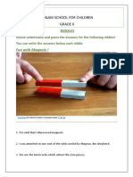 Riddles Grade 6 For The First and The 13th Chapter NCERT - Science