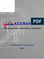 Presentación corporativa 2021: Misión, visión y valores de construcción, comercio e industria