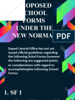 Proposed School Forms With Adjustment Under New Normal