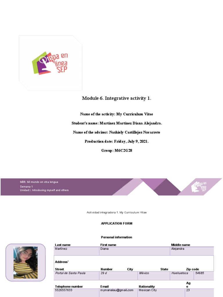 Módulo 6 Actividad Integradora 1 Pdf