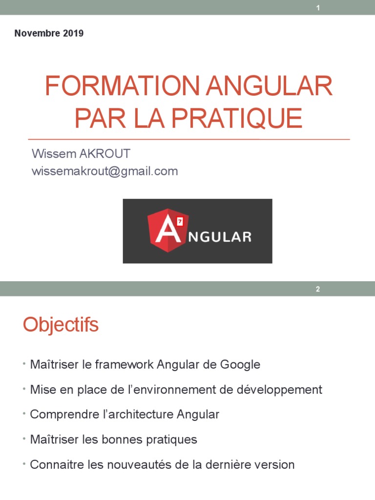 Angular Lancer La Methode D Un Composant Fils Formation Angular 7 | PDF | JavaScript | Ingénierie des systèmes