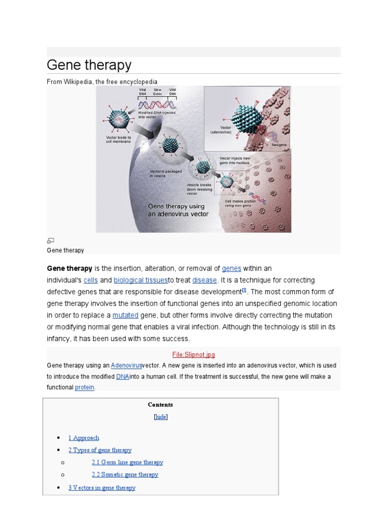 Gene Therapy | PDF | Gene Therapy | Viral Vector