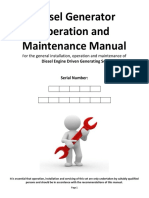 Diesel Generator Operation and Maintenance Manual