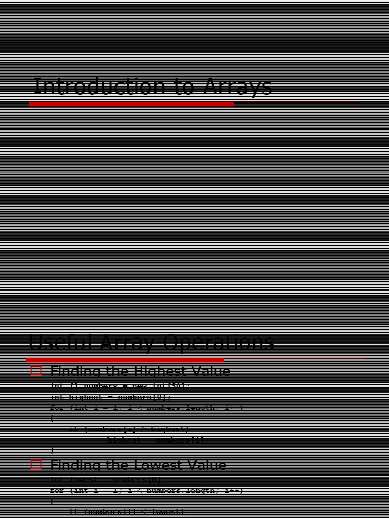 Chapter 6 - Introduction To Arrays | PDF | Array Data Structure ...