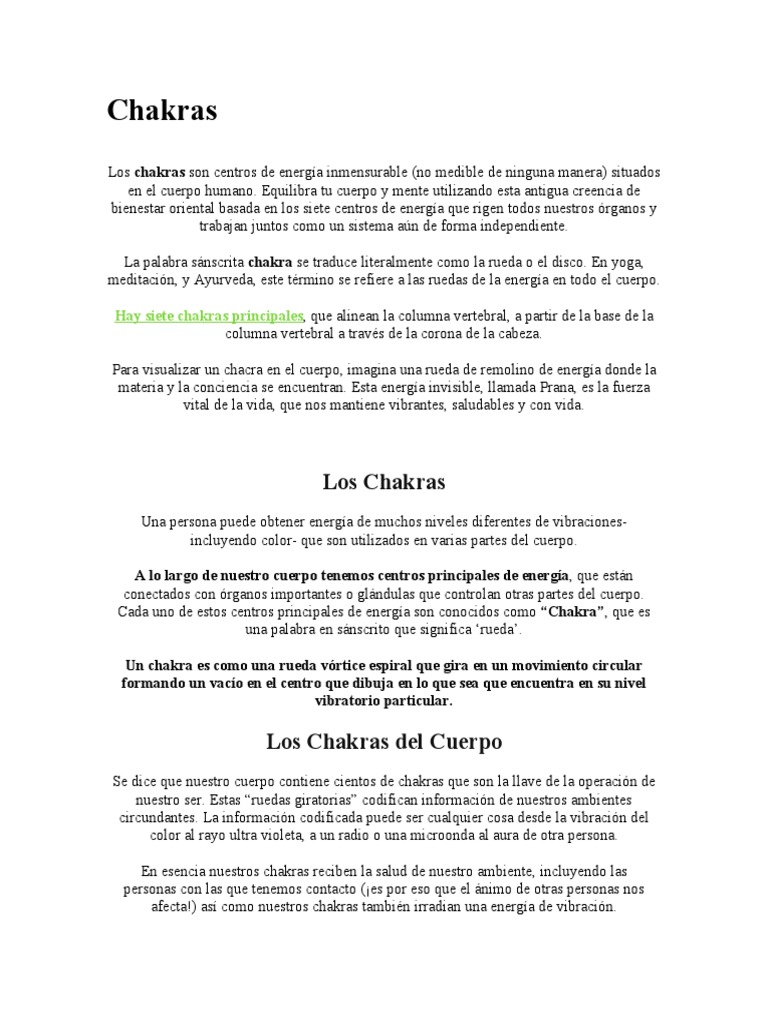 Guía sobre Chakras y su Significado | PDF | Chakra | Color