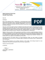 Letter For SK Federation Columbio