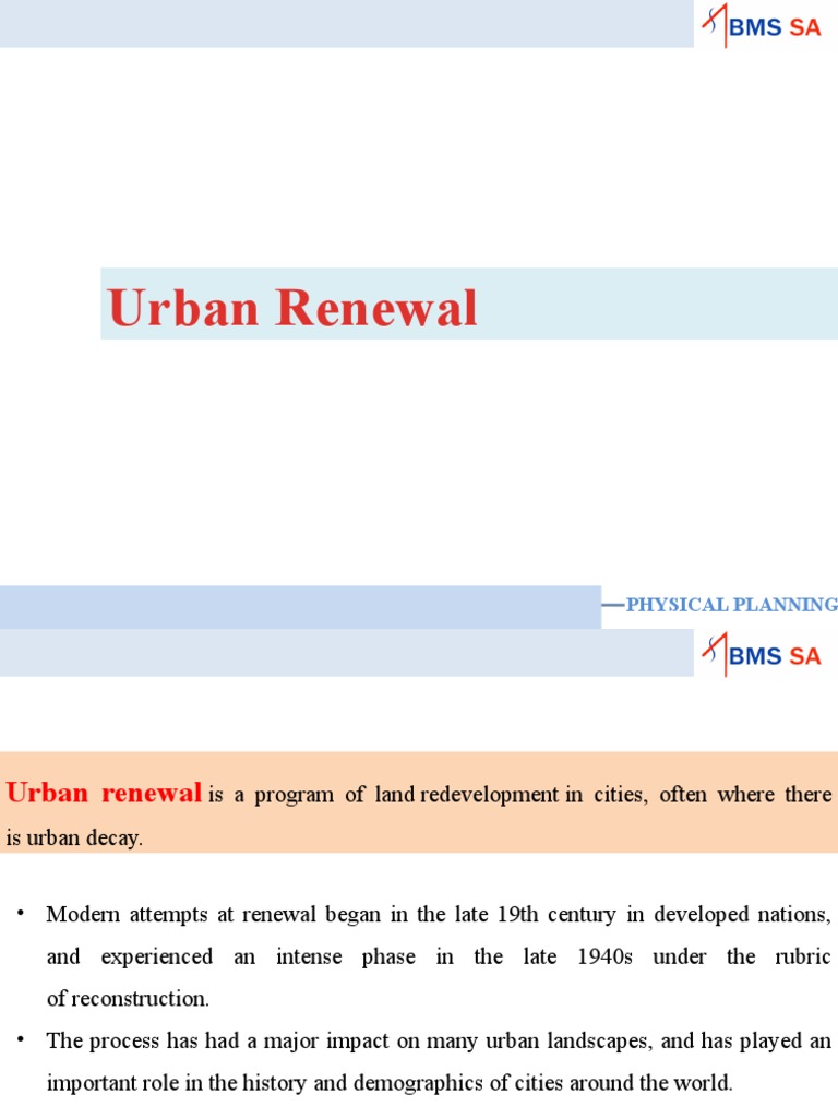 15 Urban Renewal PDF Urban Renewal Natural Resource Management
