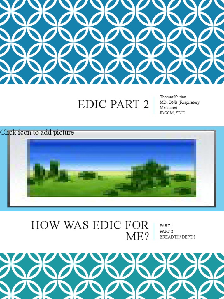 Edic Part 2: Thomas Kurian MD, DNB (Respiratory Medicine) Idccm, Edic | PDF