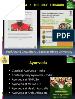 Ayurveda: The Way Forward: Prof Anand Chaudhary, Banaras Hindu University