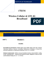 17EC81 Wireless Cellular & LTE 4G Broadband: Coorg Institute of Technology