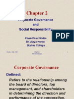Corporate Governance and Social Responsibility: Powerpoint Slides DR - Vijaya Kumar Skyline College