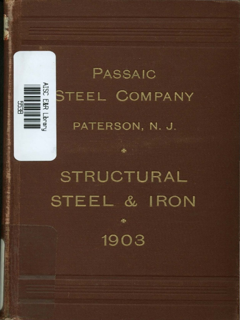 1903 Passaic Structural Steel & Iron Manual | PDF | Beam (Structure 