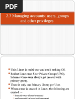 2.3 Managing User and Group