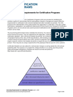 Governing Requirements for Certification Programs