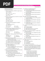 Theory of Computation and Compiler Design Test 4: Number of Questions: 35 Section Marks: 30