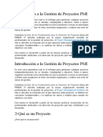 Introducción A La Gestión de Proyectos PMI