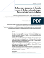 Avaliação OCT espessura macular e camada fibras nervosas em ambliopia