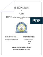 Assignment ASM: Topic