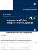 Interpolación Polinomial e Interpolación de Lagrange