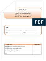 Exemplar GR R Maths Diagnostic Assessment - Term 2 2021