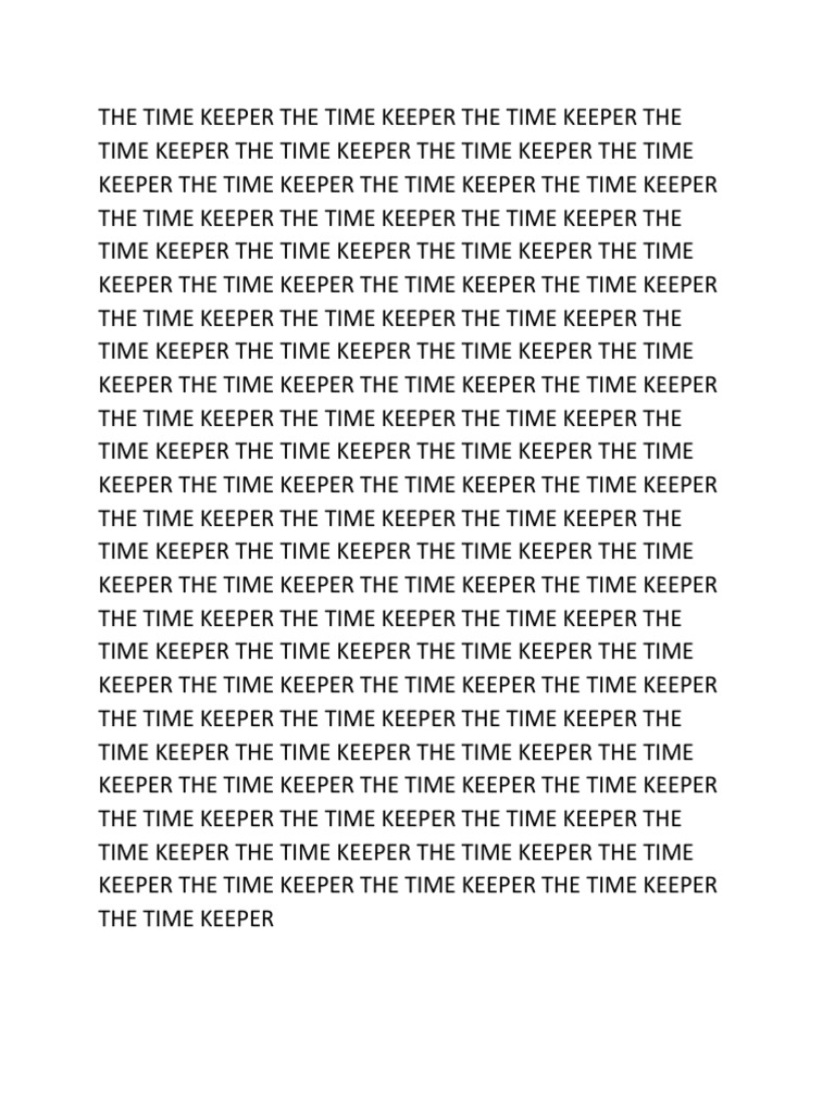 The Time Keeper PDF