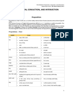 3rd Material - Preposition, Conjunction, and Interjection