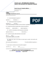 RG081-Questionário para a instalação e fabricação de paineis de parede rev01