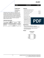 High Voltage Bootstrap High Side Driver Features: FN9087.1 Data Sheet October 2002