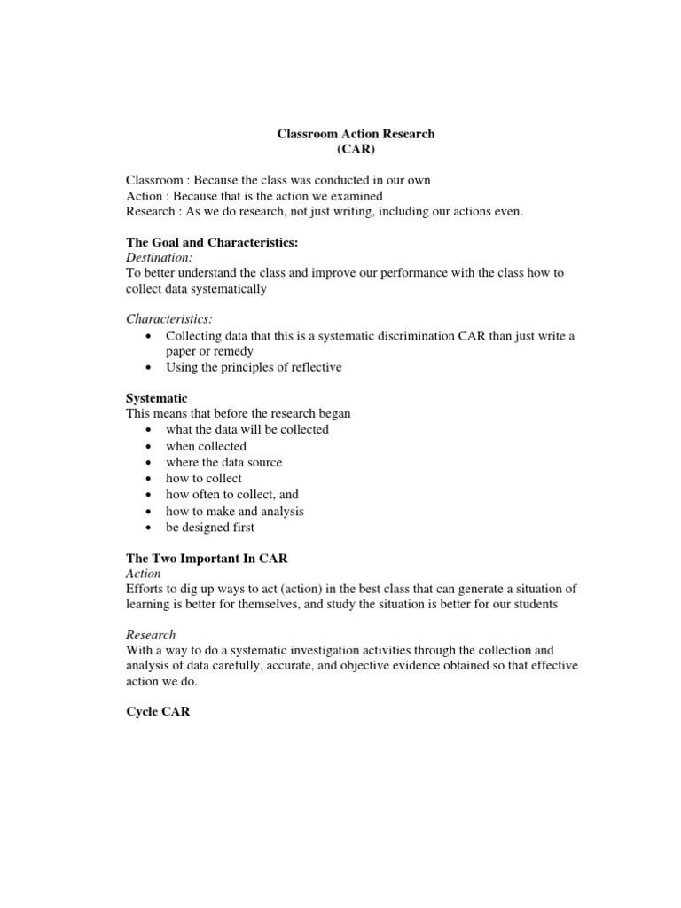 Tutorial - Classroom Action Research | PDF | Qualitative Research ...