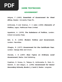 Jamb Government Textbooks