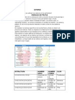 Estéres en alimentos y textiles