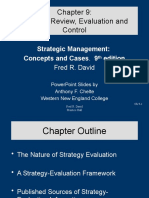 Strategy Review, Evaluation and Control: Strategic Management: Concepts and Cases. 9 Edition