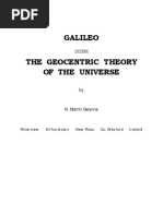 Galileo Versus The Geocentric Theory of The Universe