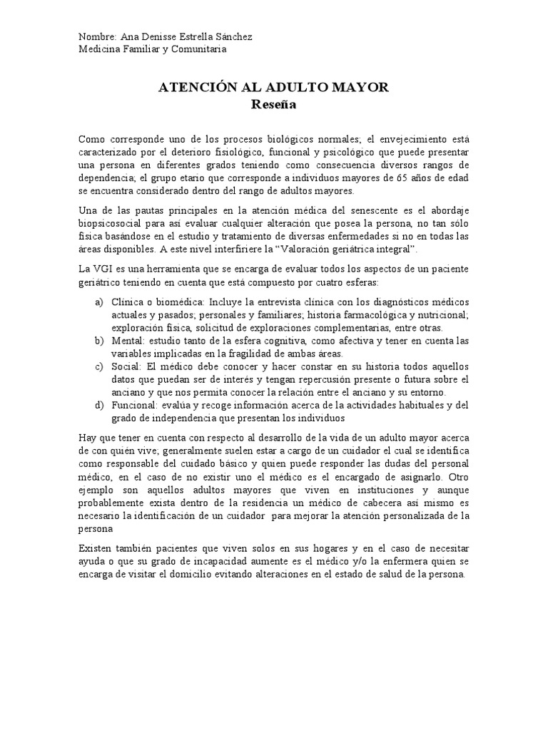 Atención Integral al Adulto Mayor | PDF | Vejez | Adultos