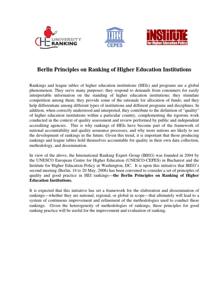 Berlin Principles | PDF | Cognition | Cognitive Science