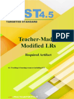 Teacher-Made / Modified LRS: Required Artifact