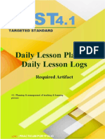 Daily Lesson Plans or Daily Lesson Logs: Required Artifact