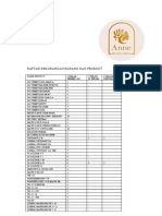 Daftar Kekurangan Barang Dan Product