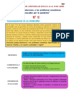 EXPERIENCIA DE APRENDIZAJE 3ERO C - ANALIZANDO Textos y Diseñando Plan de Acción Con Parafraseo