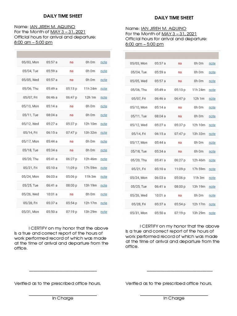 Open Time Clock DTR PDF