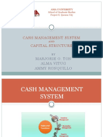 Cash Management and Capital Structure