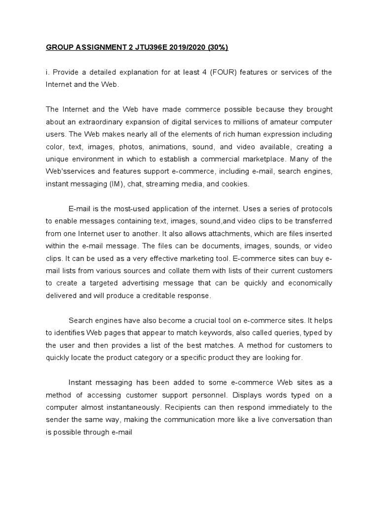 JTU396E Final Group Assignment 2 | PDF | E Bay | Internet