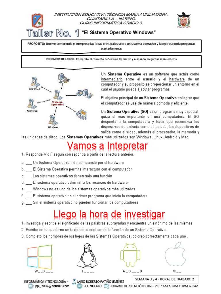 Guias 3er 0405 | PDF | Sistema operativo | Hardware de la computadora