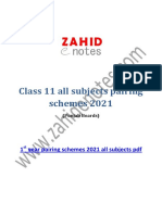 Class 11 pairing schemes 2021 (Punjab Boards