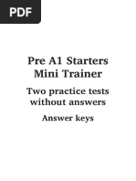 495 - 2 - Pre A1 Starters Mini Trainer. Answer Keys - 2019, 11p